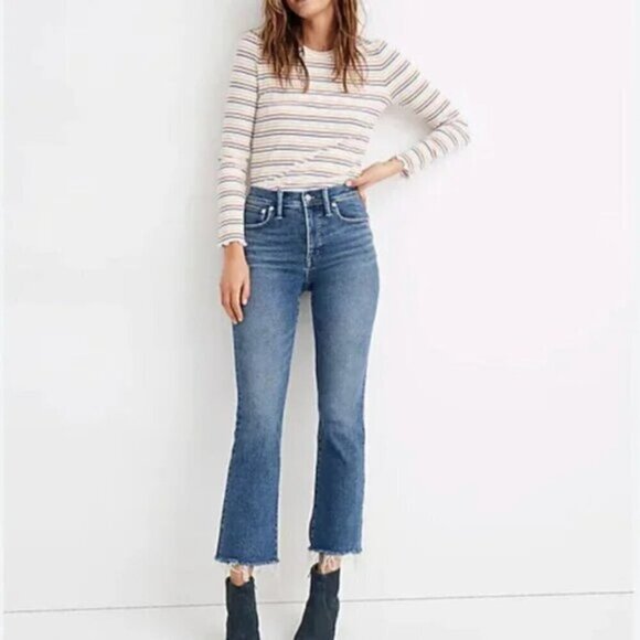 Madewell Cali Demi-Boot Jeans in Fleetwood Wash size 25 - Picture 1 of 11